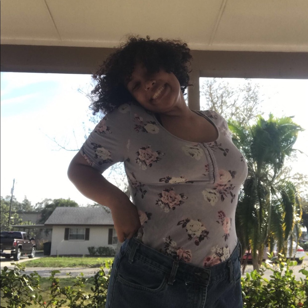 Purple floral top